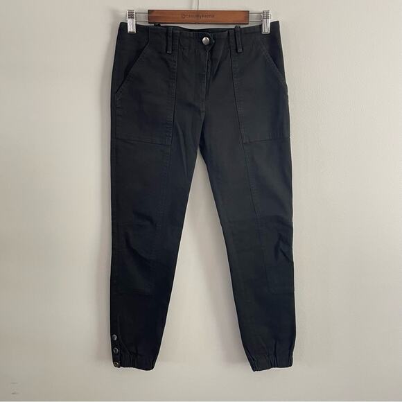 Veronica Beard | Women’s Field Cargo Pant Black Jogger Ankle Snap Jeans Casual 4 - Picture 3 of 10